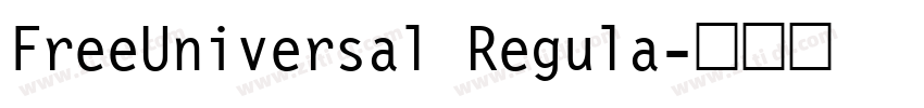 FreeUniversal Regula字体转换